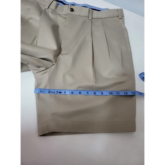 Brook's Brothers Mens Pleated Khaki Shorts Casual Summer Chino Golf Walking - Picture 4 of 10